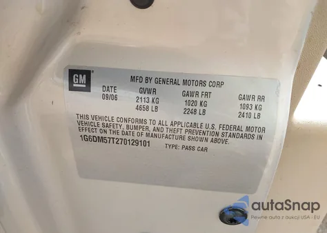 2007 Cadillac Cts Standard from USA, damaged, VIN 1G6DM57T270129101